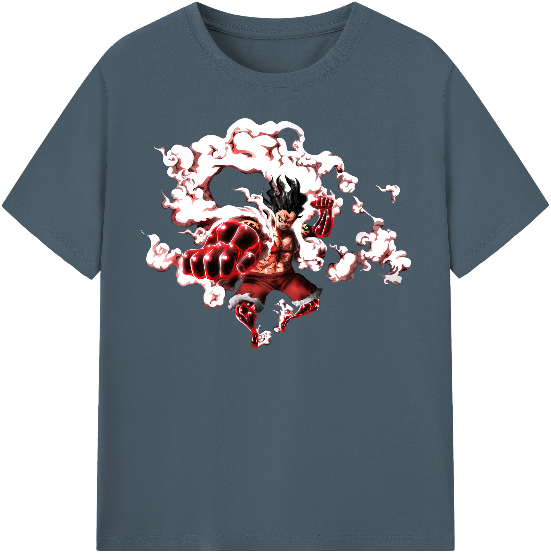 ワンピース モンキー・D・ルフィ ONE PIECE Monkey D. Luffy 綿100％半袖Tシャツ（フロントプリント）